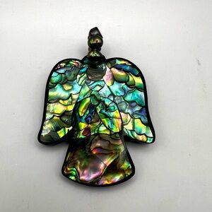 Lee Sands Guardian Angel Abalone Shell Inlay Pendant